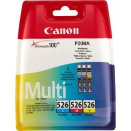 Canon Multipack CLI-526 inkt CAN32030B, Cyaan, Magenta, Geel