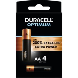 Duracell Optimum Alkaline AA-batterijen batterij 4 stuks