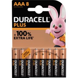 Duracell Plus Alkaline AAA-batterijen batterij 8 stuks