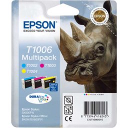Epson Multipack - T1006 inkt C13T10064010, 'Neushoorn', 3-delig