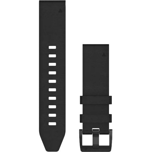 Garmin QuickFit 22 horlogebandje - Zwart leer horlogeband