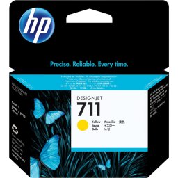 HP 711 Inktcartridge inkt CZ132A, Geel