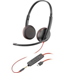 Plantronics Blackwire 3225 duo headset 3,5mm aansluiting, USB-C