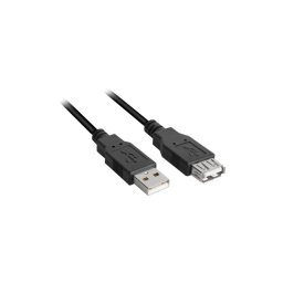 Sharkoon USB 2.0 verlengkabel 2 meter, Dubbele afscherming