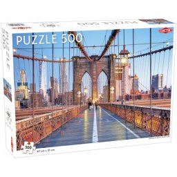 Tactic Puzzel Around the World: Brooklyn Bridge, New York puzzel 500 stukjes